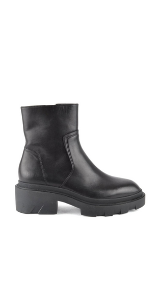 MUSE CHUNKY SOLED BOOTS BLACK LEATHER