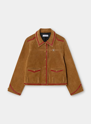 AVELINE REAL SUEDE CAMEL JACKET