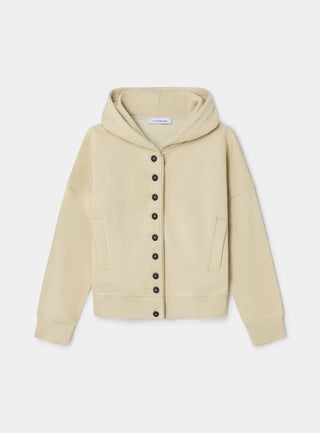 CHIARA ECRU ZIPPER SWEATSHIRT