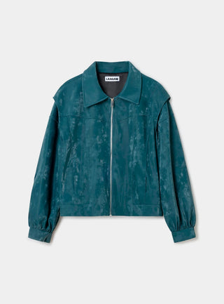 CUPIDO TEAL GREEN BOMBER JACKET
