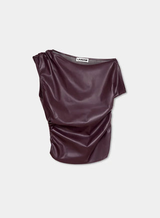 IVONE PLUM ASYMMETRIC TOP