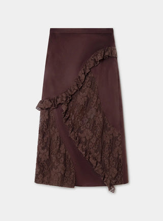 PAOLS BROWN MIDI SKIRT