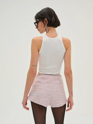 Strawberry Cream Tweed Shorts