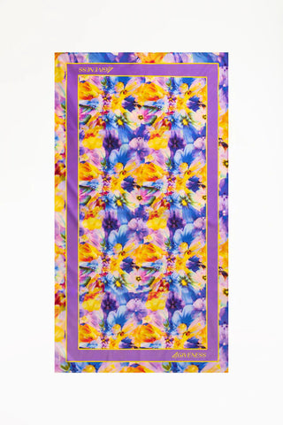 DIGITAL FLOWER MICROFIBER BEACH TOWEL
