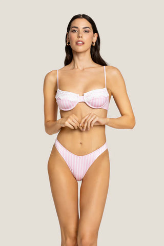 BALCONETTE BIKINI VERTICAL LINES