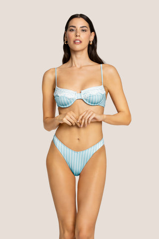 BALCONETTE BIKINI VERTICAL LINES