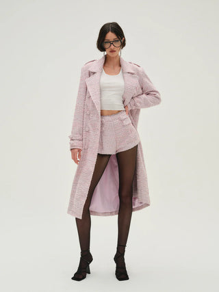 Strawberry Cream Tweed Shorts