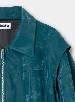 CUPIDO TEAL GREEN BOMBER JACKET