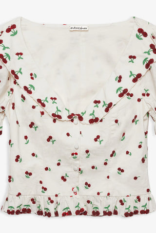BEADED CHERRIES TOP