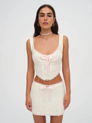 Kelsey Crochet Mini Skirt