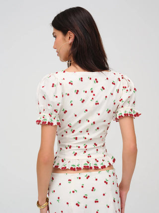 BEADED CHERRIES TOP