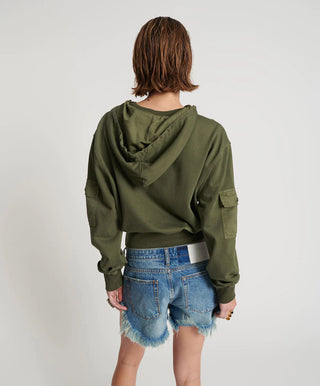 DARK KHAKI CARGO ADVENTURE HOODY