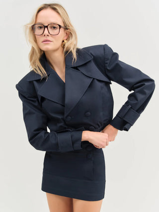 Cotton Twill Cropped Jacket