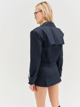 Cotton Twill Cropped Jacket
