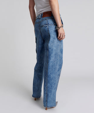 BERLIN BLUE NEW FICTION WIDE LEG CARGO JEANS