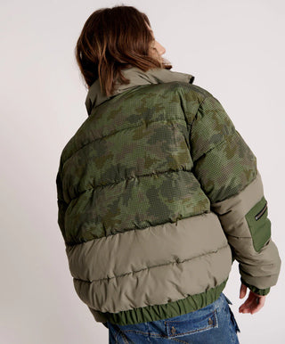 DIRTEE LOVE CAMO PUFFA JACKET