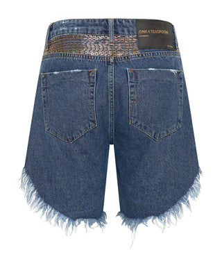 GOLD MINE FRANKIES LONG LENGTH DENIM SHORTS