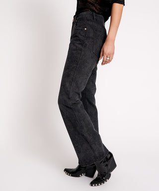 BLACK LACE CHARLIE SLIM HIGH WAIST BOOTCUT JEANS