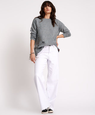 FRESH WHITE JACKSON MID WAIST WIDE LEG JEANS