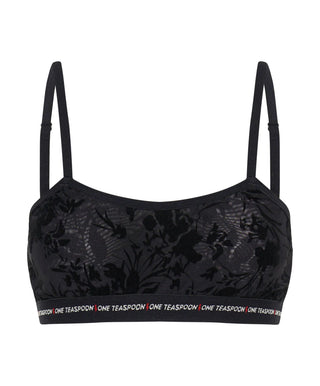 SHADOW FLOWER MESH BANDEAU BRALETTE