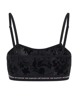 SHADOW FLOWER MESH BANDEAU BRALETTE