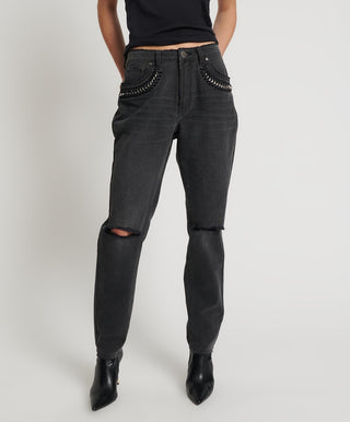 STORM GREY 1982s MID WAIST BALLOON JEANS