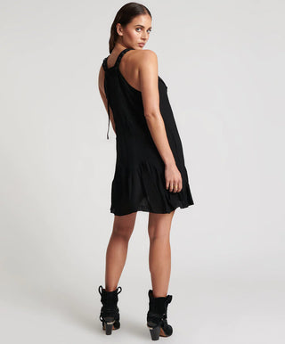 BLACK LACED CHARLESTON DRESS