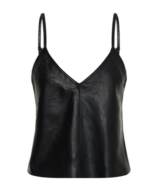 LEATHER CAMI TOP