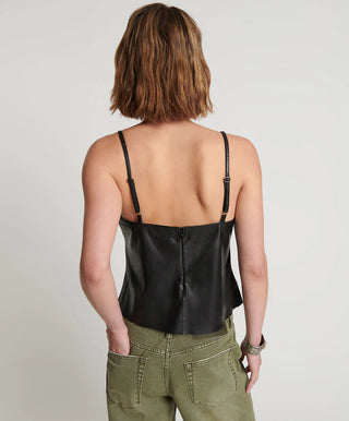 LEATHER CAMI TOP