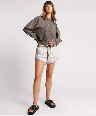 CHARCOAL BOWER BIRD RETRO SWEATER