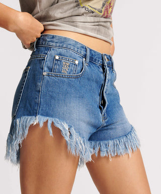 MIDTOWN OUTLAWS MID LENGTH DENIM SHORT