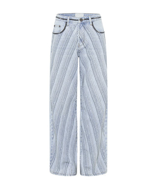 BLUE GALAXY JACKSON MID WAIST WIDE LEG JEANS