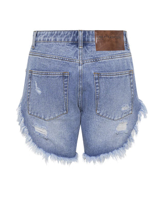 WORN BLUE FRANKIES LONG LENGTH DENIM SHORT