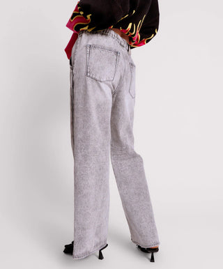 SLATE ACID ROADHOUSE WIDE LEG DRAWSTRING JEANS