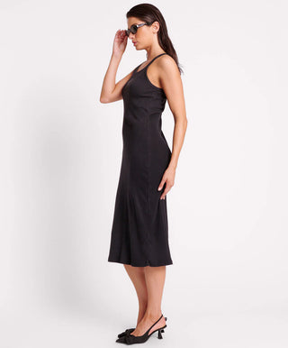 WASHED BLACK ONE TEASPOON RIB SINGLET DRESS