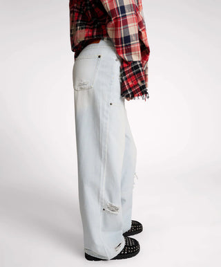 LE SURF JACKSON UTILITY MID WAIST WIDE LEG JEANS