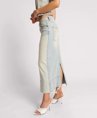 OLD WEST CASSIDY LONG LENGTH DENIM SKIRT