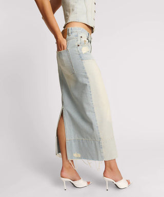 OLD WEST CASSIDY LONG LENGTH DENIM SKIRT