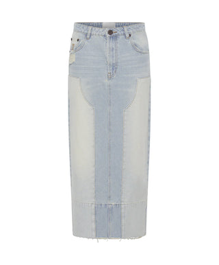 OLD WEST CASSIDY LONG LENGTH DENIM SKIRT