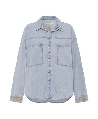 RED DEVIL HEART DARIA DENIM SHIRT