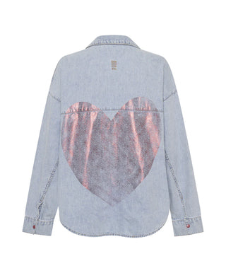 RED DEVIL HEART DARIA DENIM SHIRT