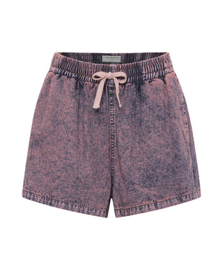 PINK ACID DENIM BOXER SHORTS