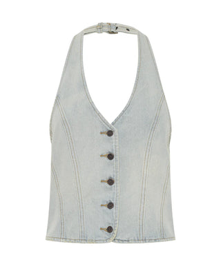 OLD WEST DENIM HALTER TOP