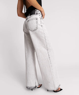 BIANCO HIGH WAIST LOVE MACHINES SUPER WIDE LEG JEANS