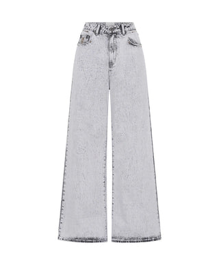 BIANCO HIGH WAIST LOVE MACHINES SUPER WIDE LEG JEANS