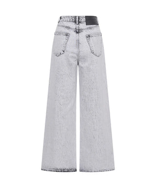 BIANCO HIGH WAIST LOVE MACHINES SUPER WIDE LEG JEANS