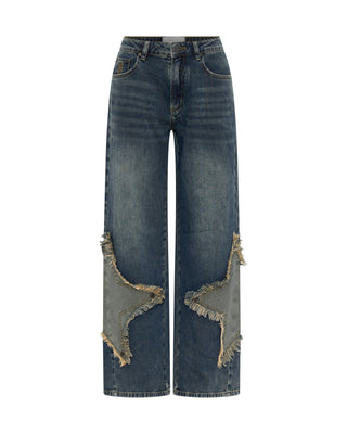 MEMPHIS STAR JACKSONS MID WAIST WIDE LEG JEANS