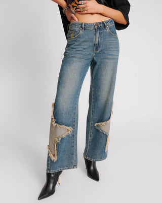 MEMPHIS STAR JACKSONS MID WAIST WIDE LEG JEANS