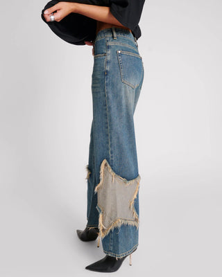 MEMPHIS STAR JACKSONS MID WAIST WIDE LEG JEANS