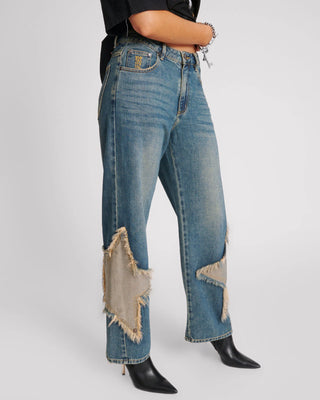 MEMPHIS STAR JACKSONS MID WAIST WIDE LEG JEANS